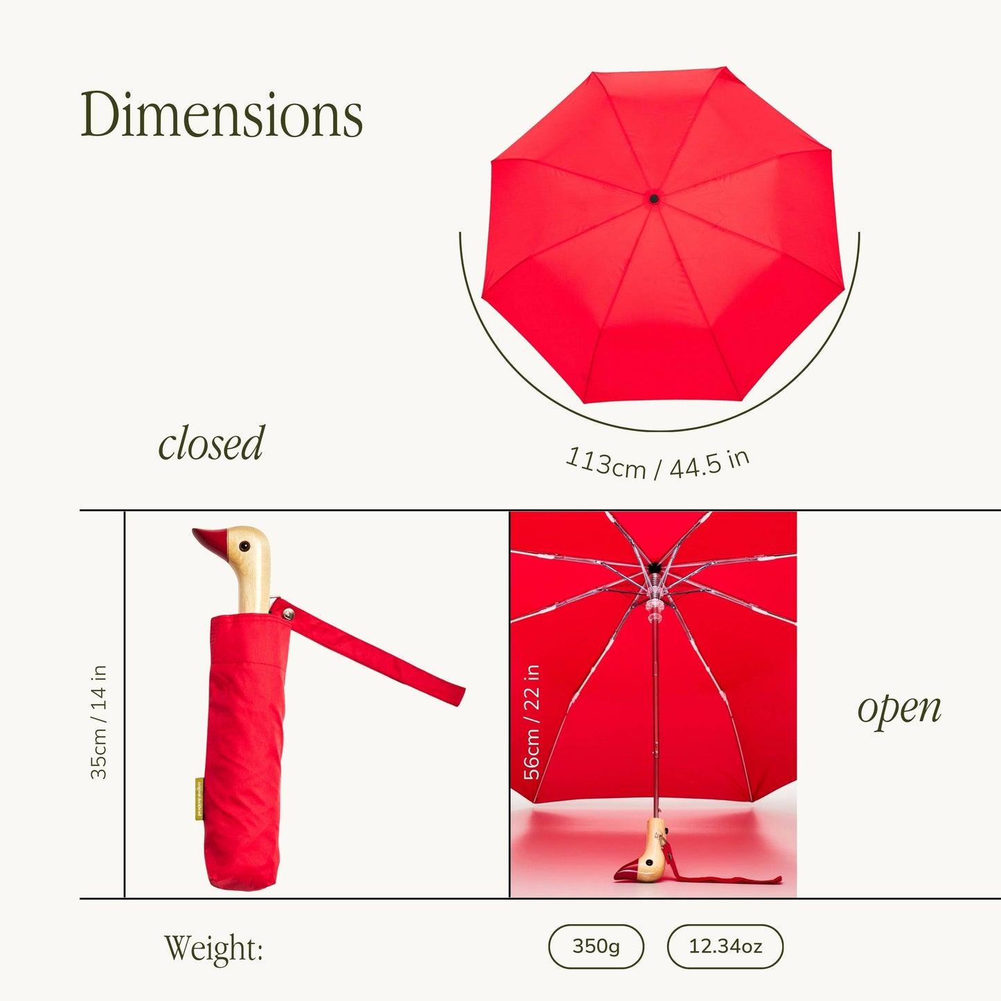 Parapluie Original Duckhead "rouge"