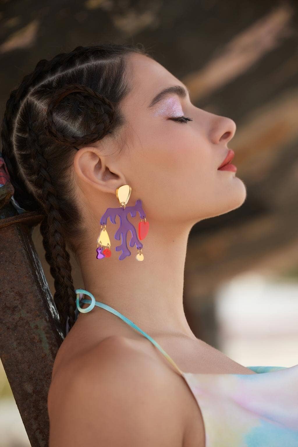 Boucles d'oreilles Corail