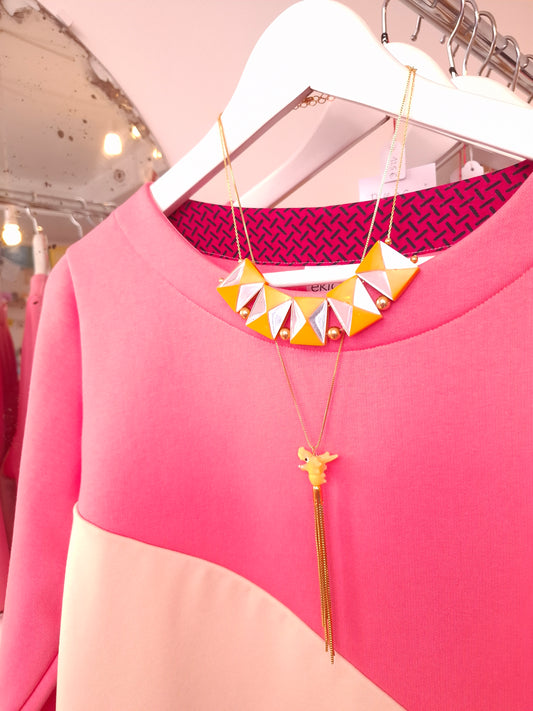 Collier plastron "arlequin"