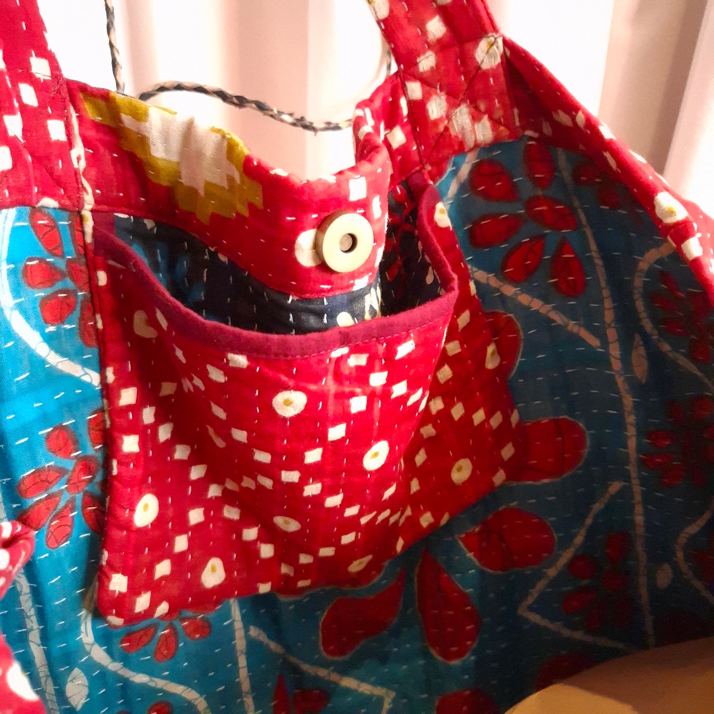Sac kantha rouge