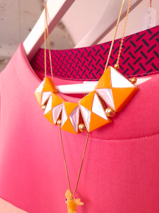 Collier plastron "arlequin"