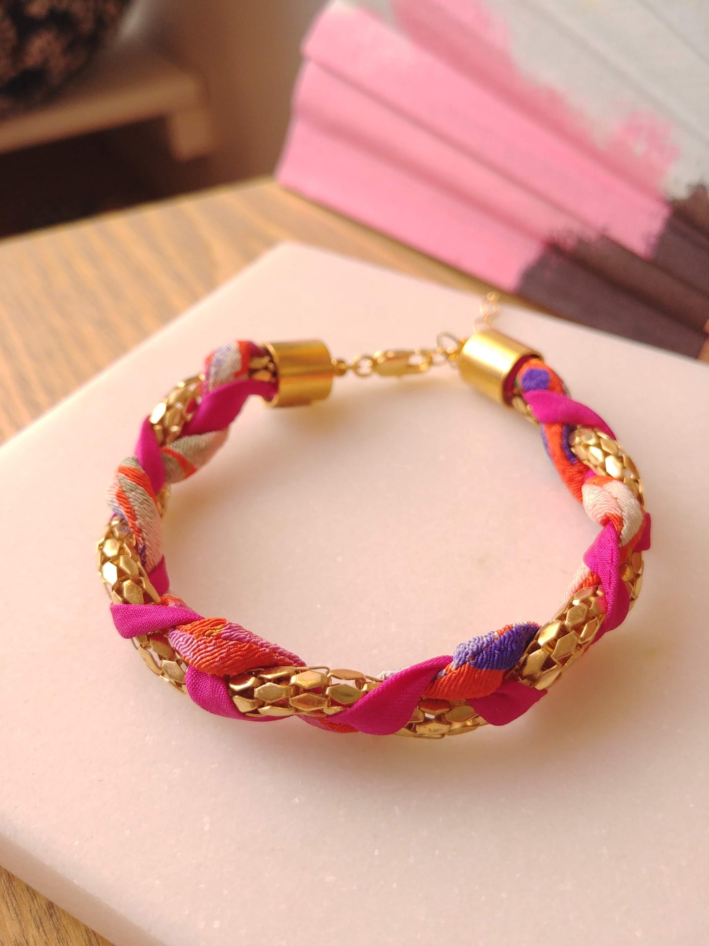 Bracelets tréssés Chirimen