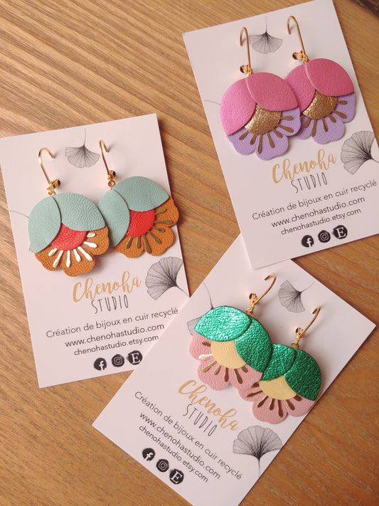 Boucles d'oreilles fleurs de Cerisier