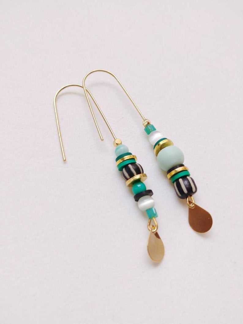 boucles d'oreilles perles