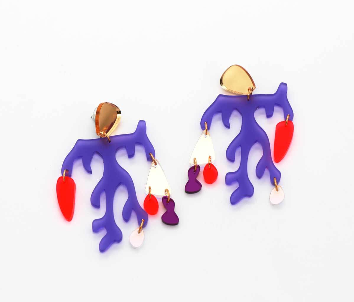 Boucles d'oreilles Corail