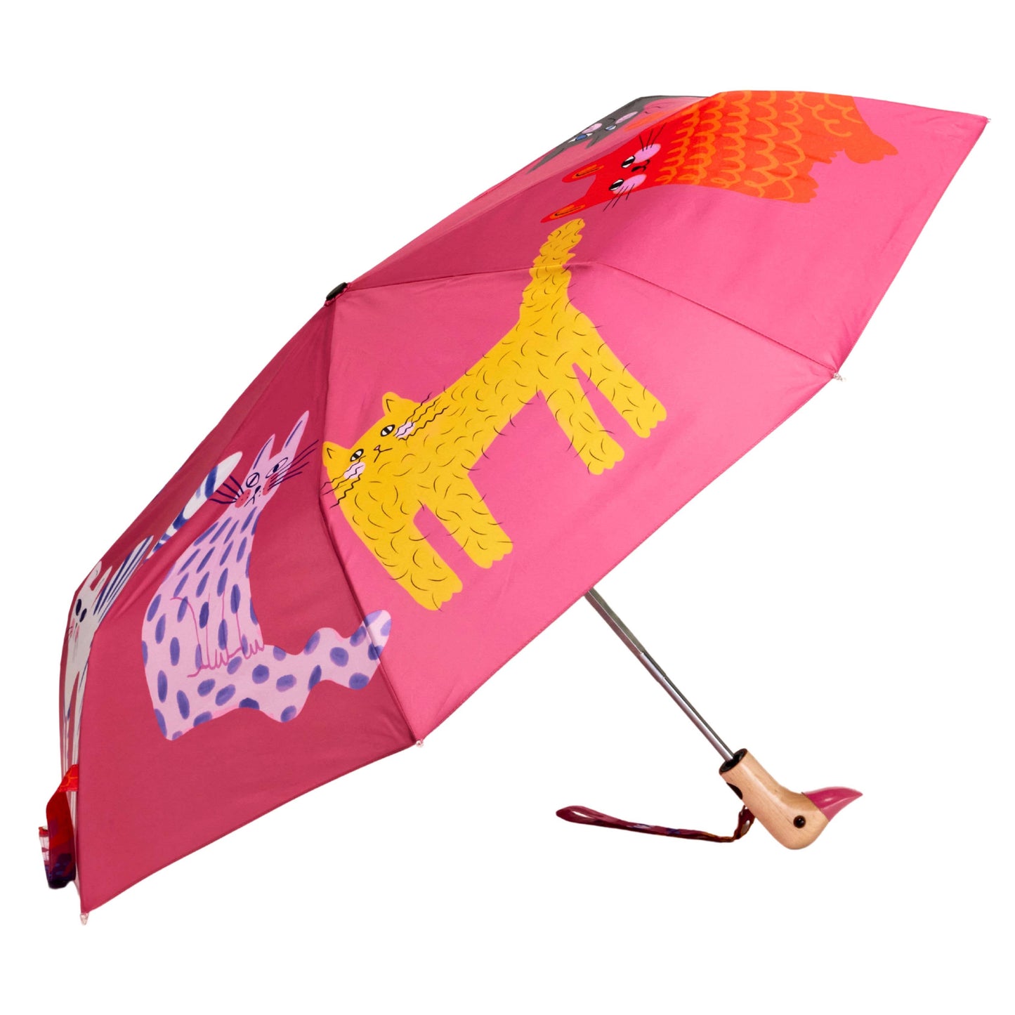 Parapluie "arty cats" rose