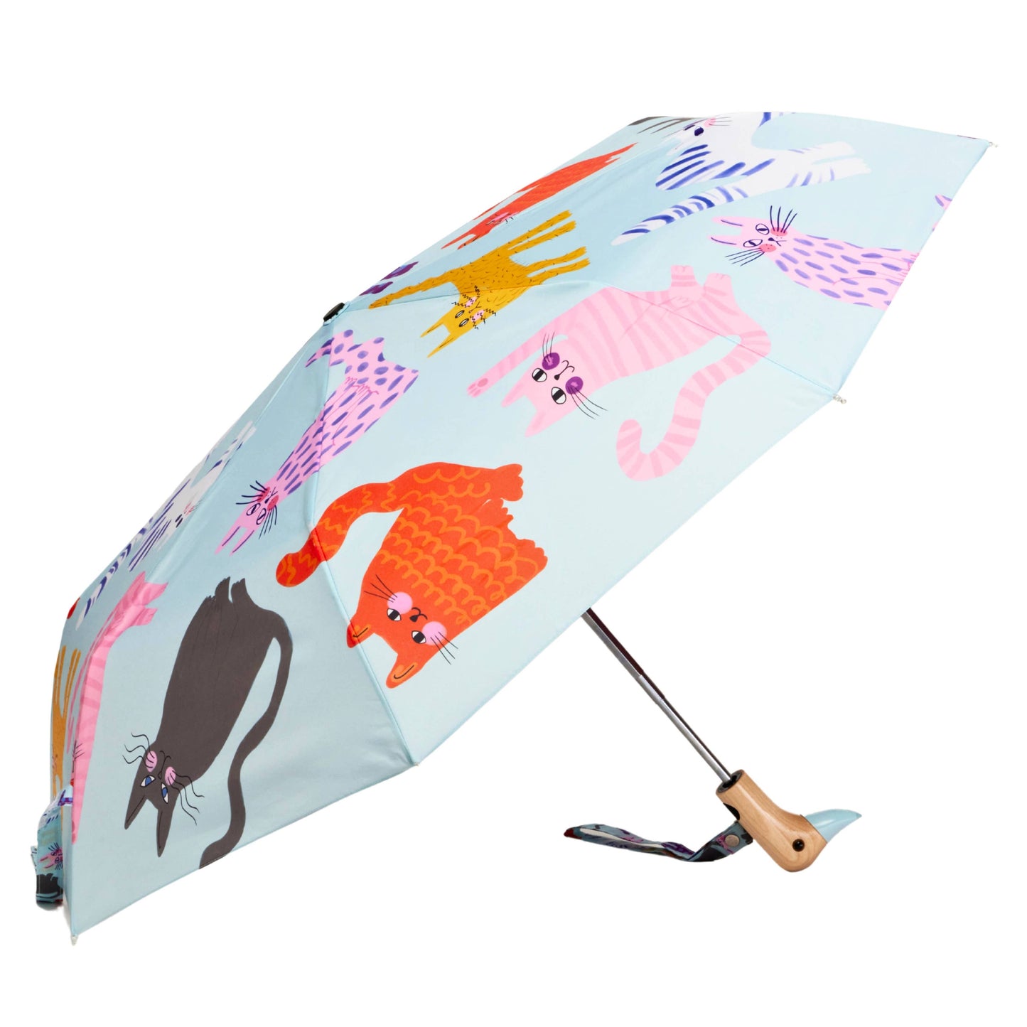 Parapluie "arty cats" bleu