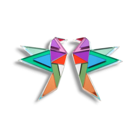 Boucles d'oreilles Origami birds