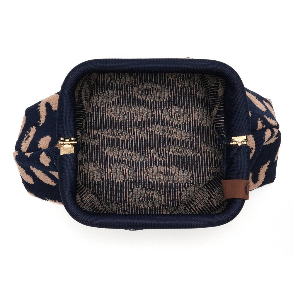 Sac Emma léopard bleu nuit