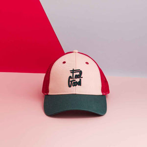 Casquette "Feel good" rouge