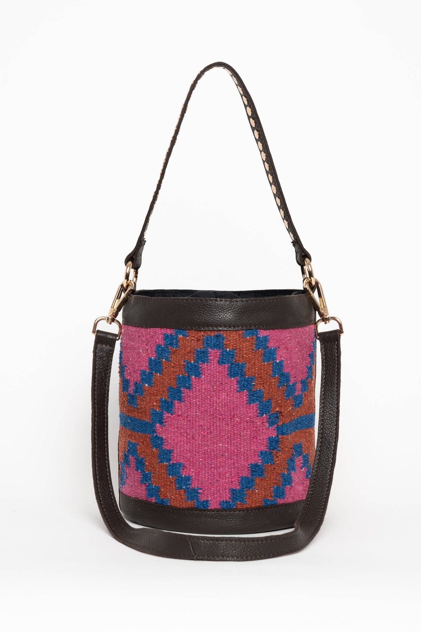 Sac seau kilim fuschia