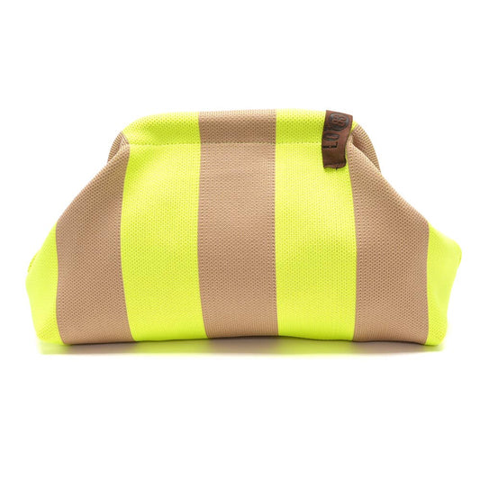 Sac Emma jaune fluo & beige