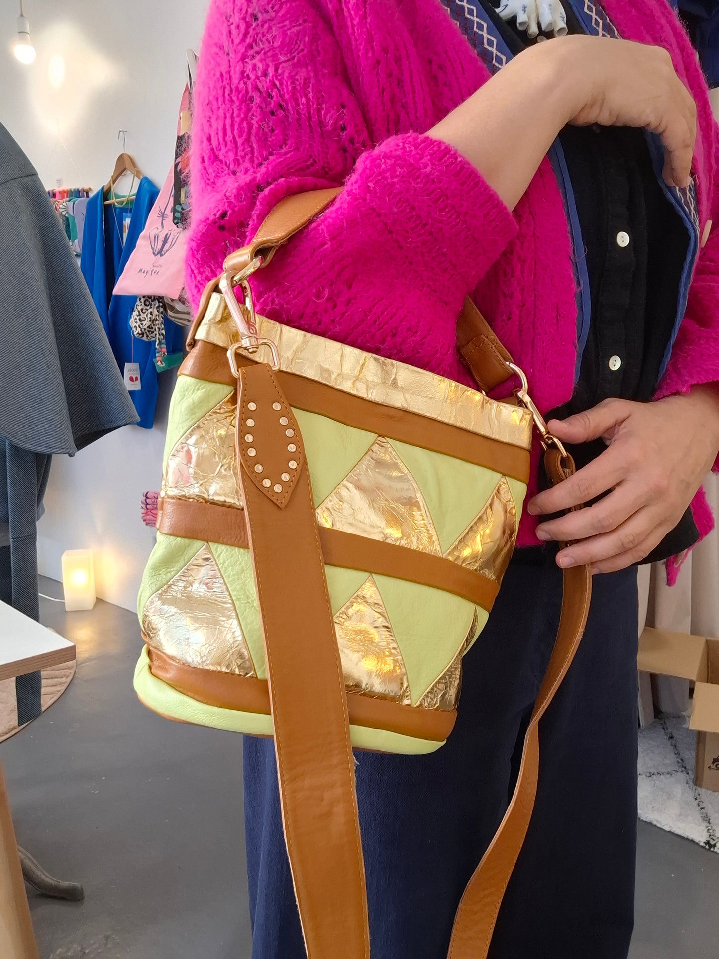 Sac seau triangle lemon