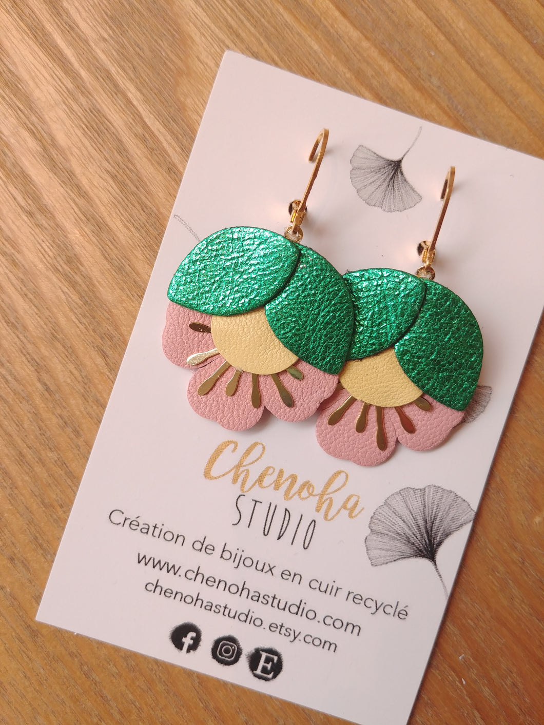 Boucles d'oreilles fleurs de Cerisier